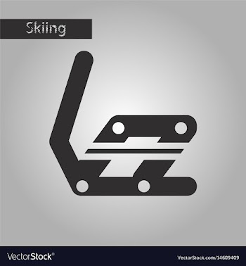 Black and white style icon snowboard binding vector image