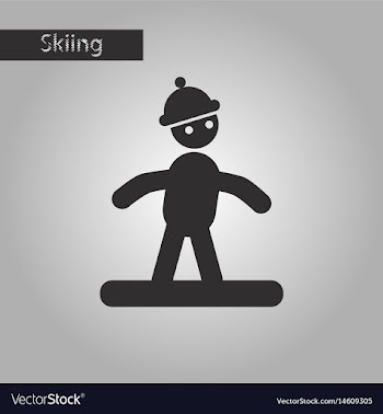 Black and white style icon snowboarder vector image