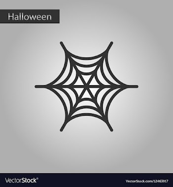 Black and white style icon spiders web vector image