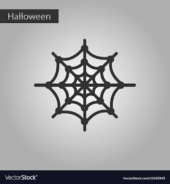 Black and white style icon spiders web vector image