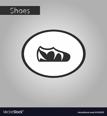 Black and white style icon sport shoes vector image