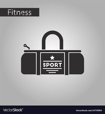 Black and white style icon sports bag vector image