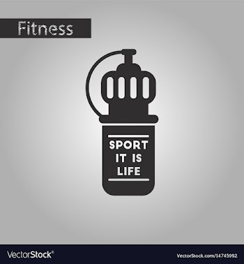 Black and white style icon sports bottle vector image