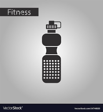 Black and white style icon sports bottle vector image