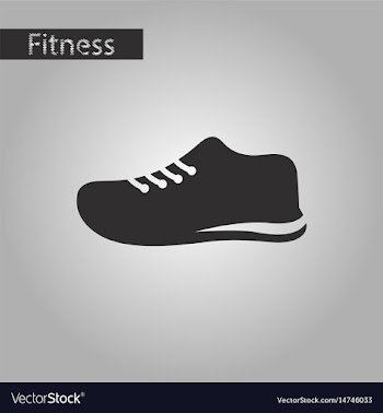 Black and white style icon sports shoes vector image