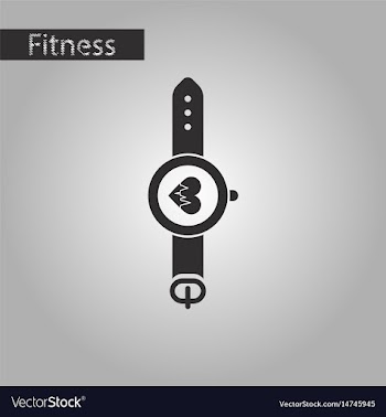 Black and white style icon sports watches vector image