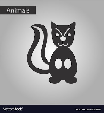Black and white style icon squirrel vector image