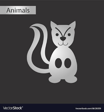 Black and white style icon squirrel vector image