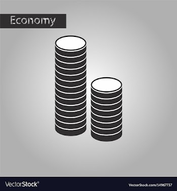 Black and white style icon stacks of coins vector image