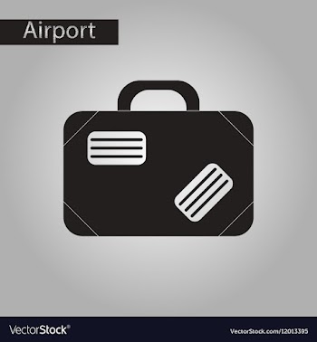 Black and white style icon suitcase vector image