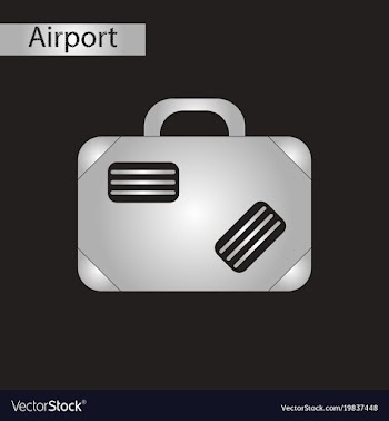Black and white style icon suitcase vector image
