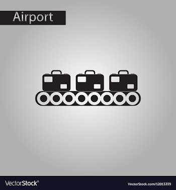 Black and white style icon suitcases airport vector image