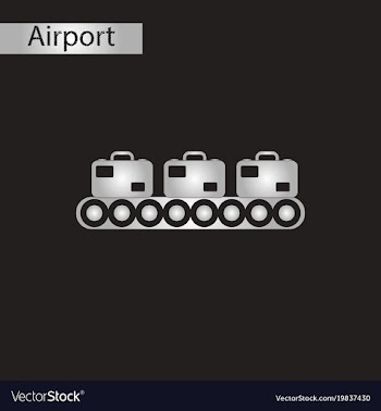 Black and white style icon suitcases airport vector image