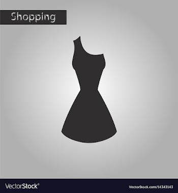 Black and white style icon summer dress vector image