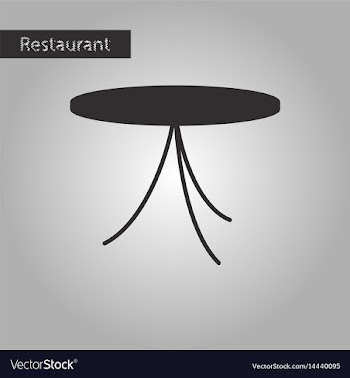 Black and white style icon table vector image