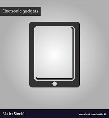 Black and white style icon tablet gadget vector image