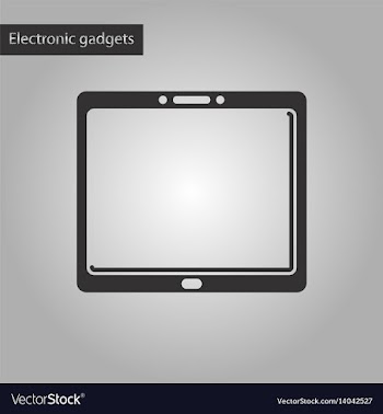 Black and white style icon tablet gadget vector image