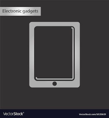 Black and white style icon tablet gadget vector image