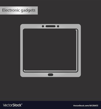 Black and white style icon tablet gadget vector image