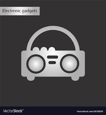 Black and white style icon tape recorder vector image