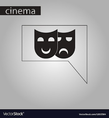 Black and white style icon theater masks vector image