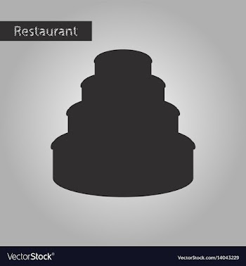 Black and white style icon three-tier cake vector image