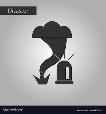 Black and white style icon tornado alarm lamp vector image
