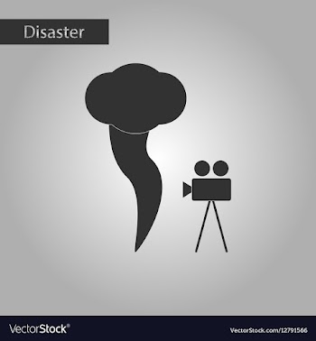 Black and white style icon tornado camera vector image