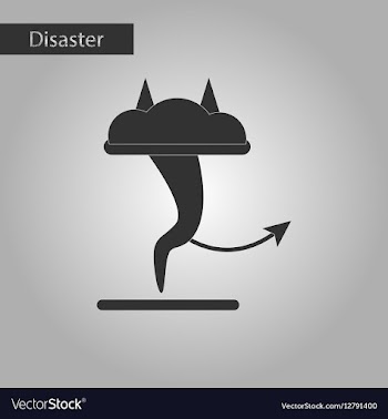 Black and white style icon tornado devil vector image