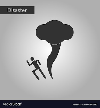 Black and white style icon tornado human vector image