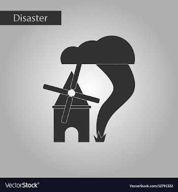 Black and white style icon tornado mill vector image