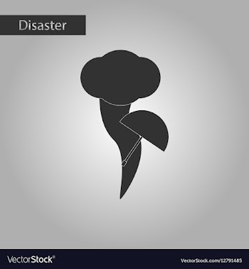Black and white style icon tornado umbrella vector image