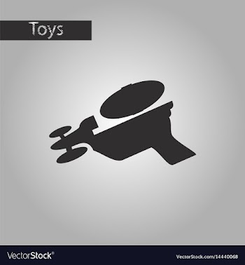 Black and white style icon toy gun vector image