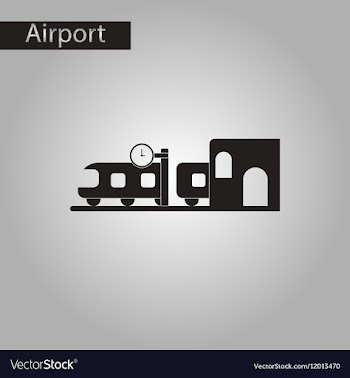 Black and white style icon train Station vector image