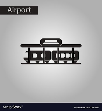 Black and white style icon train Station vector image