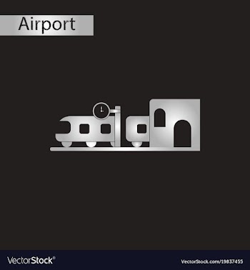 Black and white style icon train station vector image
