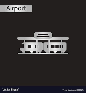 Black and white style icon train station vector image