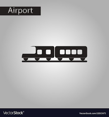Black and white style icon train vector image