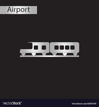 Black and white style icon train vector image