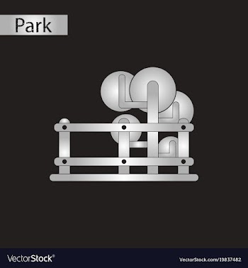 Black and white style icon tree fence vector image
