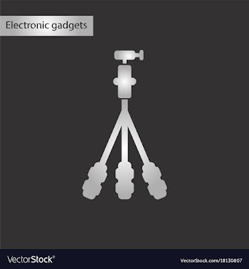 Black and white style icon tripod vector image