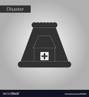 Black and white style icon tsunami city vector image