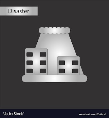 Black and white style icon tsunami city vector image