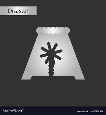 Black and white style icon tsunami island vector image