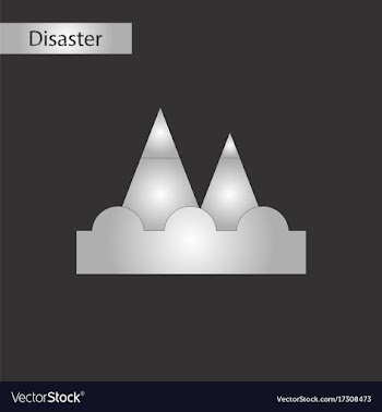 Black and white style icon tsunami mountains vector image