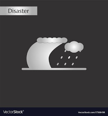 Black and white style icon tsunami storm vector image