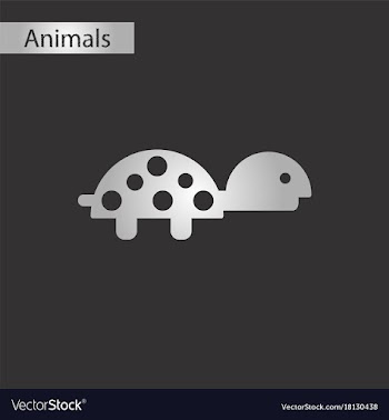 Black and white style icon turtle vector image