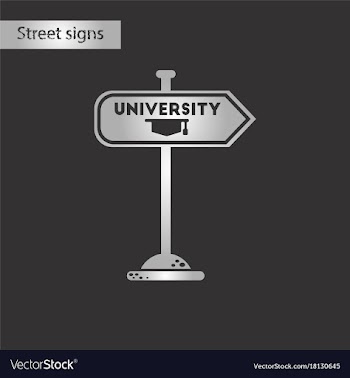 Black and white style icon university sign vector image