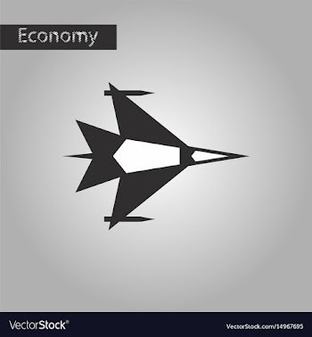 Black and white style icon war plane vector image