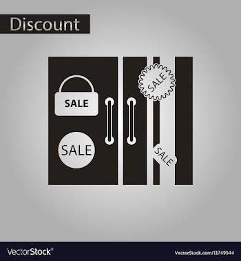 Black and white style icon wardrobe sale discounts vector image